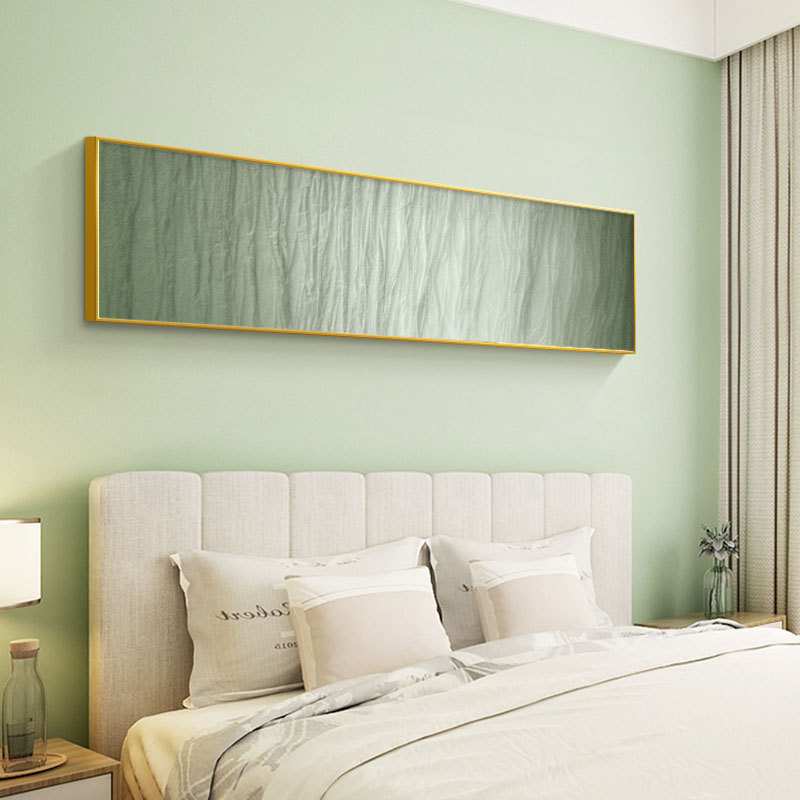 奶油风卧室床头装饰画现代简约横幅客厅壁画抽象肌理主卧房间挂画
