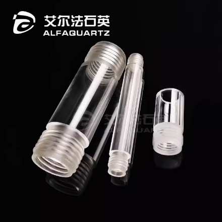 石英玻璃管加热管内外螺纹带盖螺纹管加热棒耐高温耐腐蚀加工非标