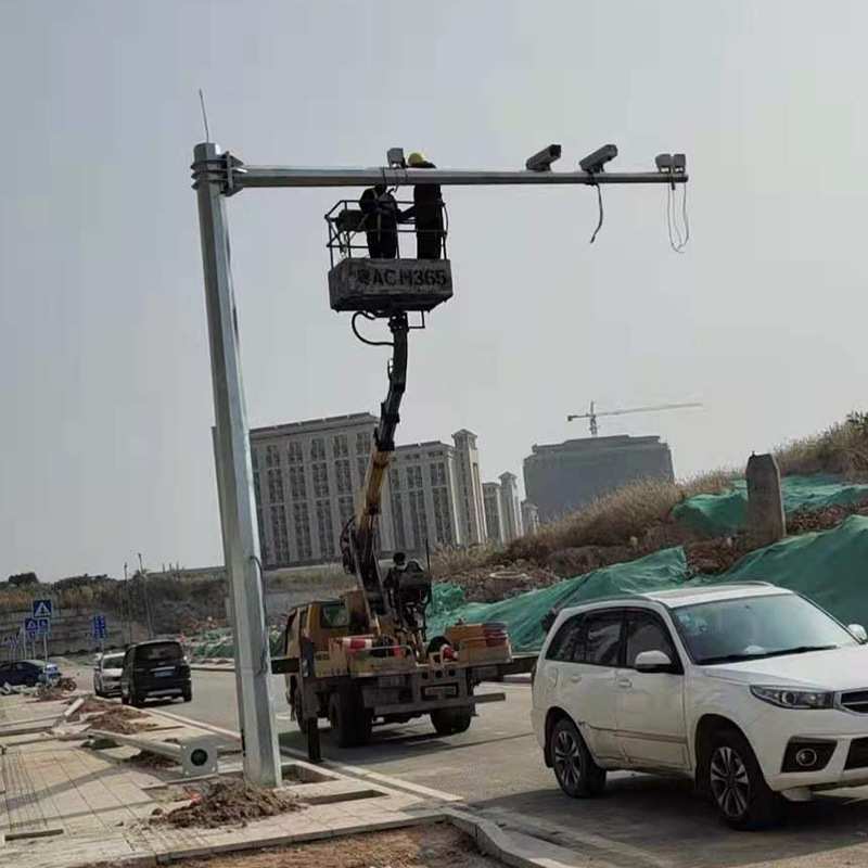 交通标志牌立杆单柱式标志杆警示牌监控支架道路交通安全设施