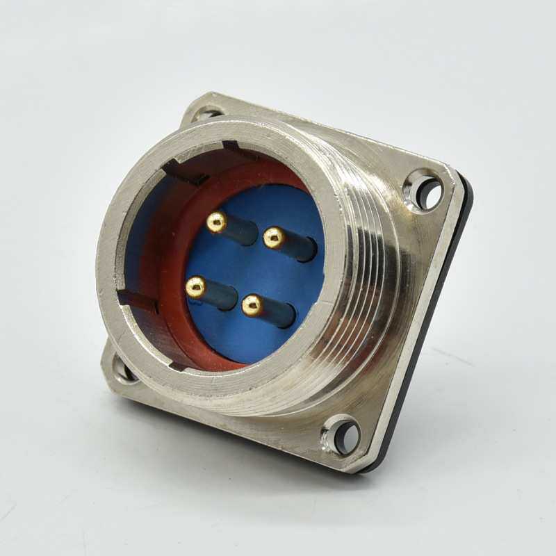 IP68水下连接器SFX-4P系列圆形4芯防水航空插头带弹簧线尾