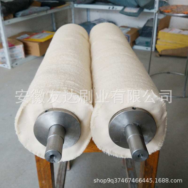 皮革厂用五金镜面抛光布轮皮革抛光机布辊毛刷辊厂家生产