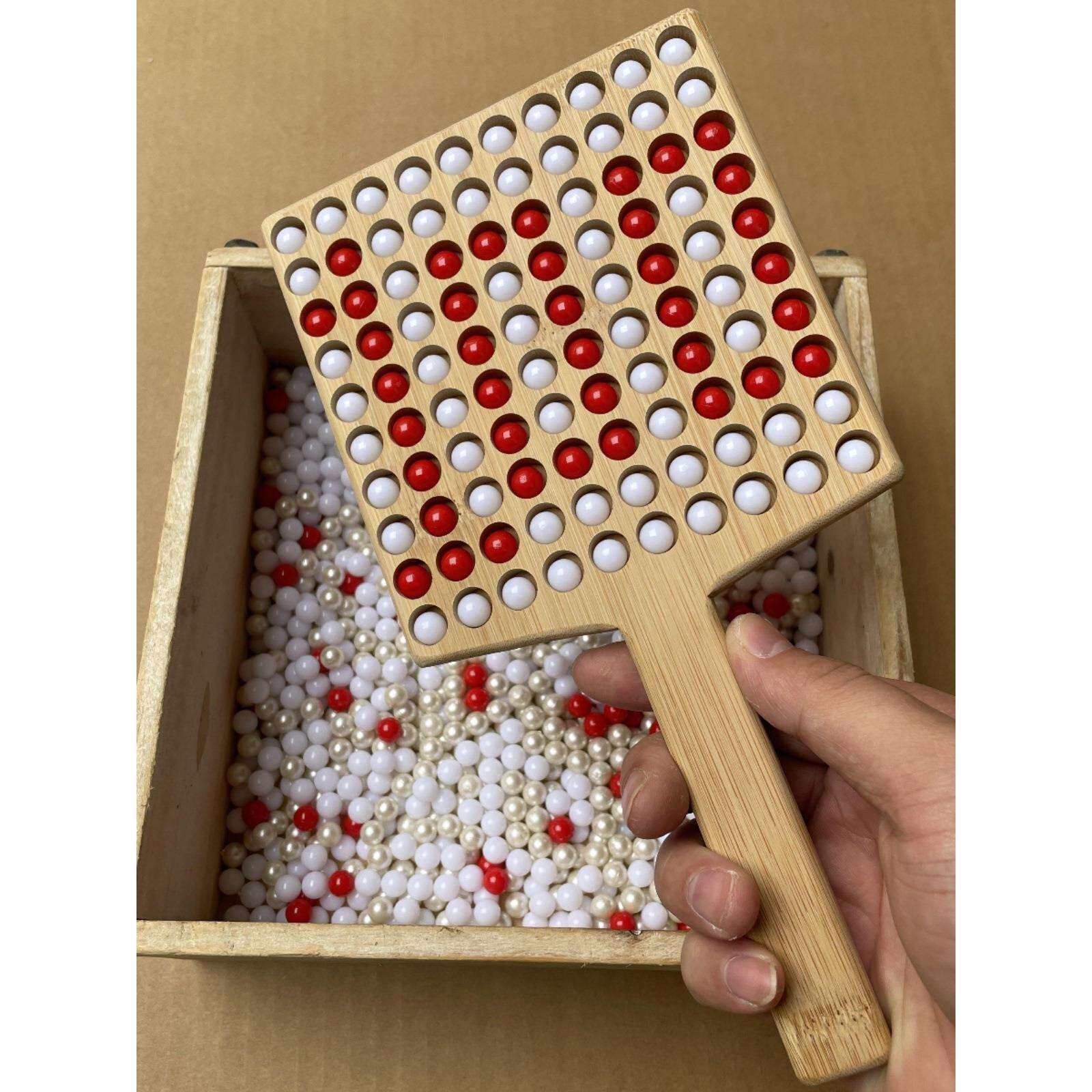 100颗数珠板数珠盘点数板点数盘分粒盘分珠盘带柄数珠板计数板