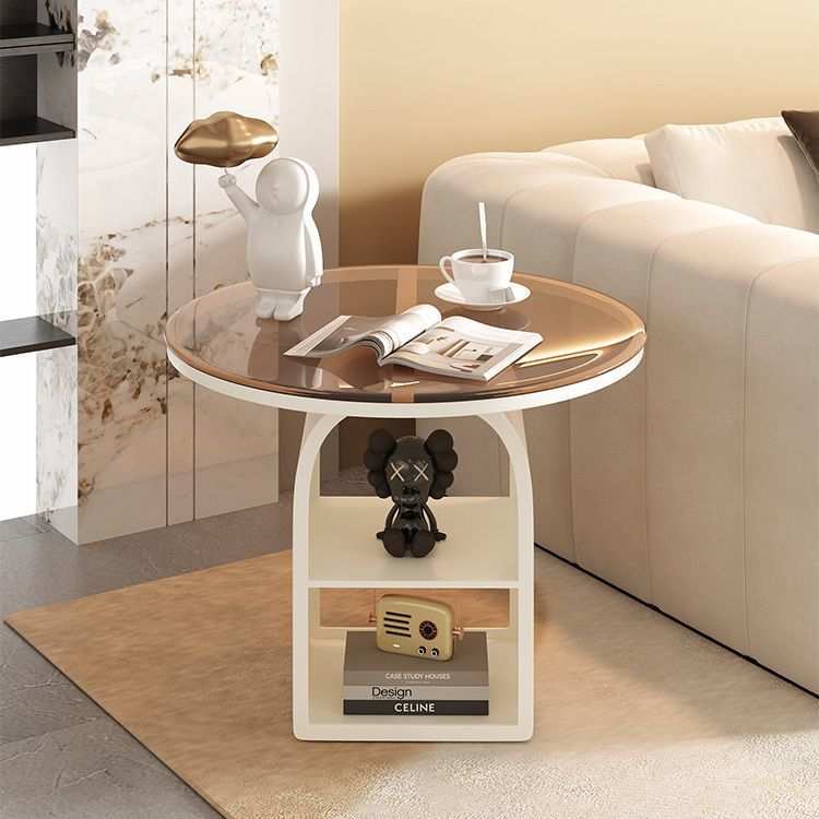 岩板边几可移动玻璃角几轻奢风家用客厅沙发高级茶几