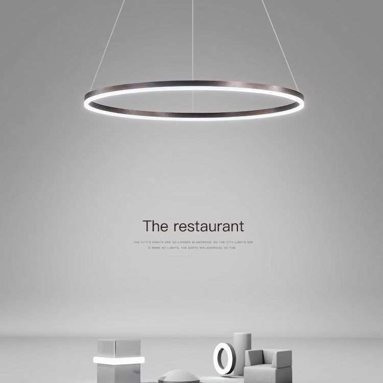 商场圆环圆圈大厅中空吊灯商用工作办公室工业风吊灯创意工程