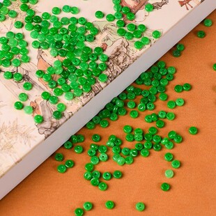 翡翠干青铁龙生祖母绿算盘珠平安扣DIY手工串珠手链脚链配件散珠