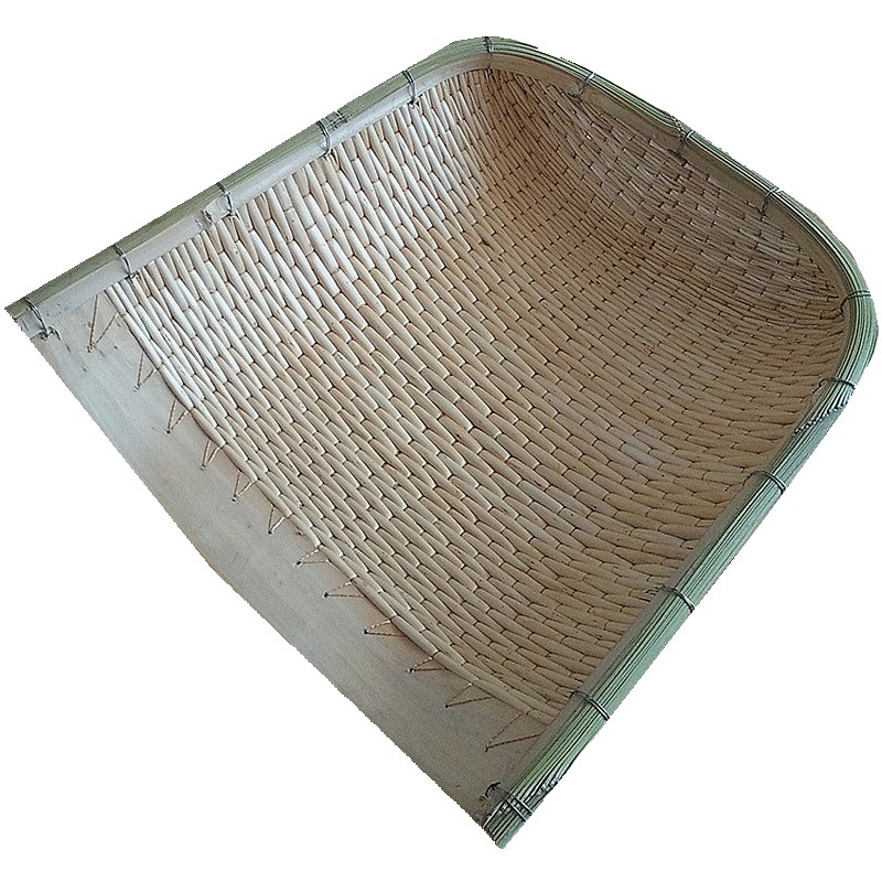 纯手工柳编簸箕竹编编织收纳筐藤编柳条笸箩家用农用白色小号簸箕