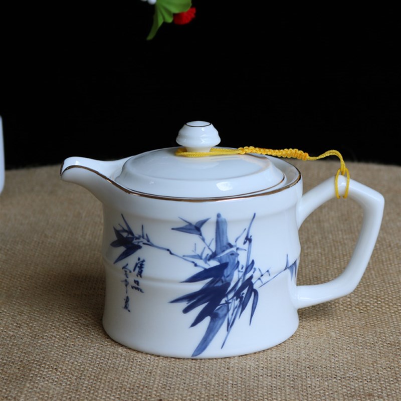 功夫茶具茶壶小号带不锈钢滤网陶瓷泡茶壶过滤壶单壶400毫升包邮