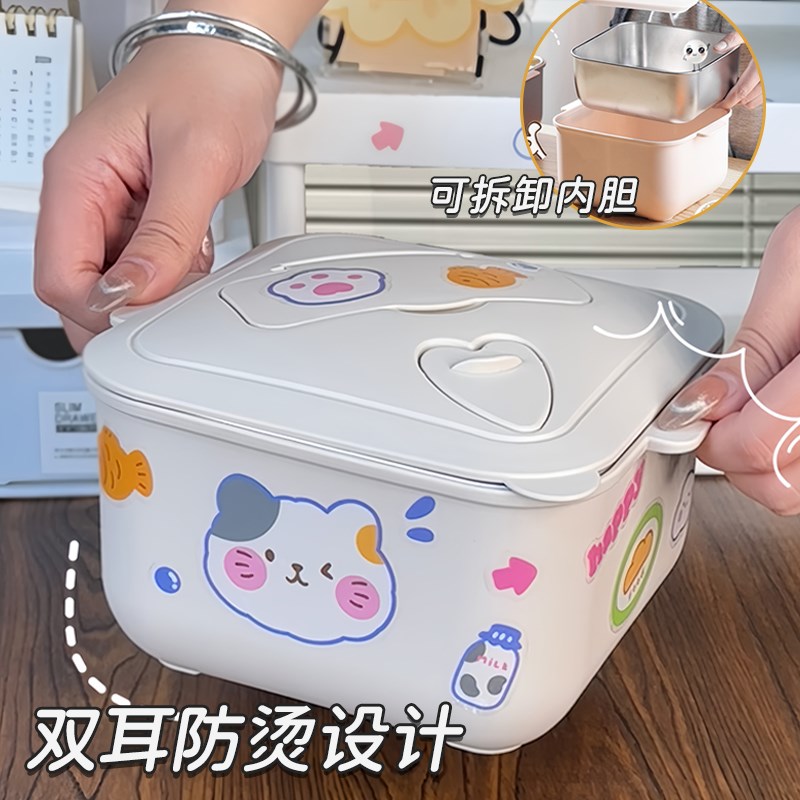 可沥水泡面碗带盖勺大容量火鸡面拌面碗304钢宿舍个人碗