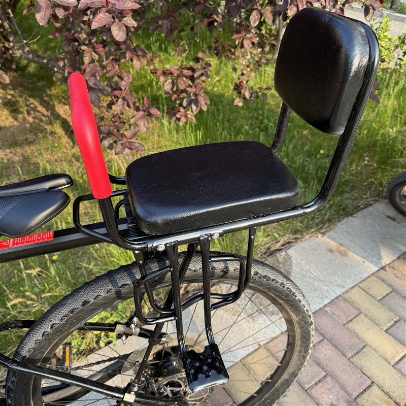 大童自行车儿童座椅后置电动车安全宝宝坐椅折叠车山地车小孩座架