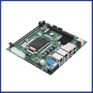 H110多网工业小板5个千兆网口视觉检测自动化设备迷你ITX工控主板
