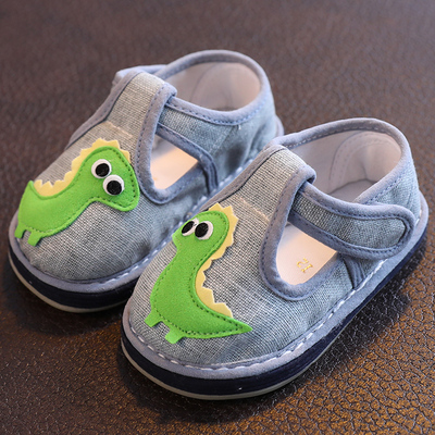 宝宝室内布鞋儿童1-3岁4男童居家鞋软底学步凉鞋防滑地.板鞋女春