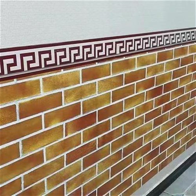 文化砖墙贴饭店墙裙贴纸墙纸自粘商用餐馆墙贴墙围装饰砖纹壁纸背