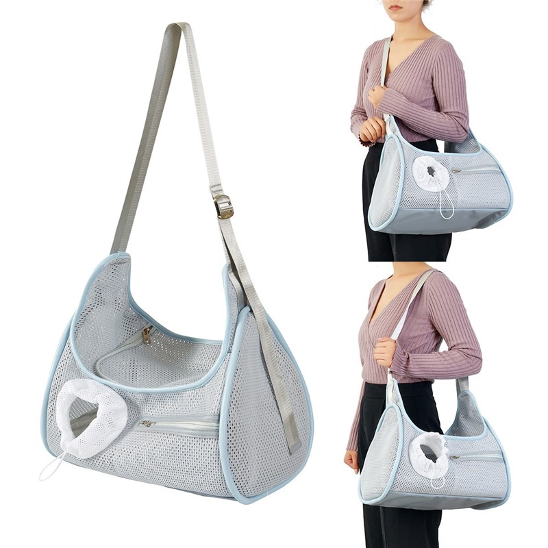 手提透气猫咪携带轻便狗包外出便携单肩猫包斜跨猫咪背包露头
