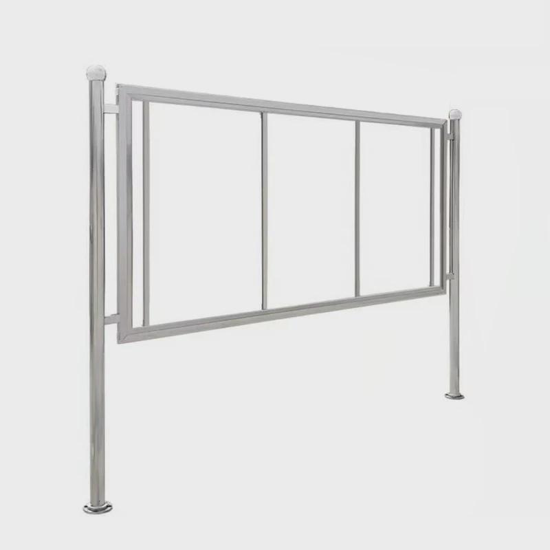 户外不锈钢宣传栏公示栏企业公告栏挂墙广告牌河道展示架带轮