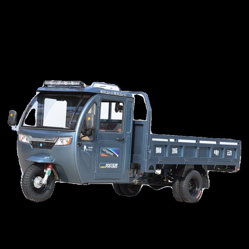 带棚电动三轮车货车自卸翻斗车驾驶室封闭拉货运输载重大功率山区