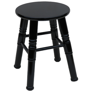 做旧家用实木凳子美式乡村客厅矮凳休闲餐凳梳妆茶几高凳圆凳