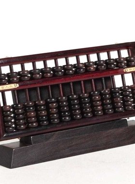 紫檀木质老式小算盘红木雕刻工艺品实木制儿童算盘装饰品桌面摆件