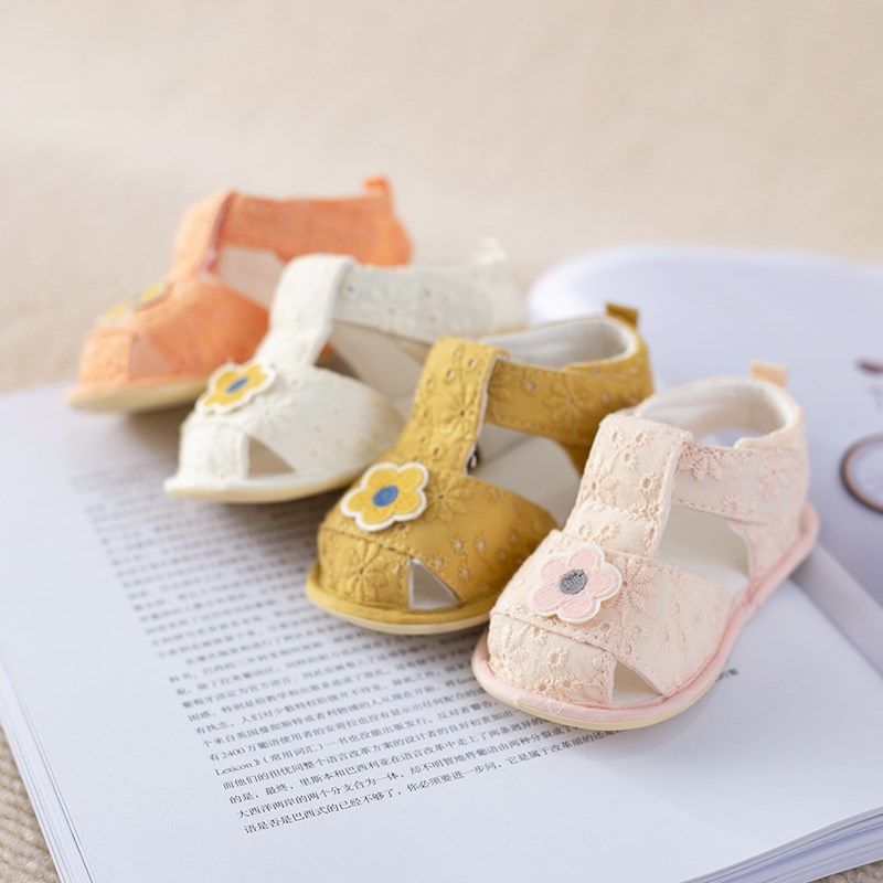 婴儿凉鞋女夏季宝宝鞋子婴幼儿学步鞋公主软底6防滑5-8个月7布鞋9