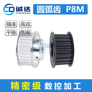P8M同步轮各种形状齿数带宽材料精加工定制高扭矩同步带轮
