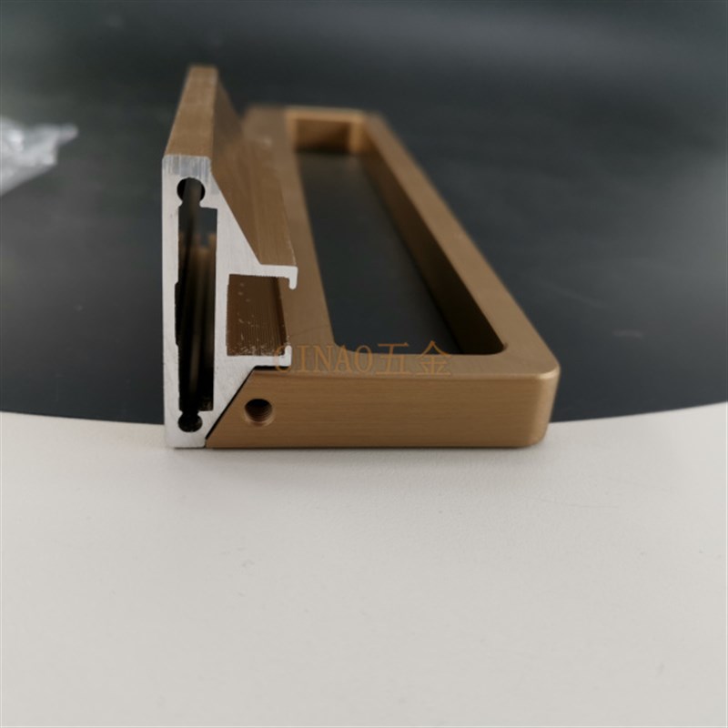 极简移门0745威法金色边框斜边拉手拉丝铜拉丝金推拉门趟门把手