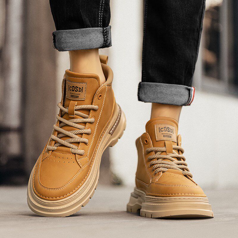 鞋子男靴马丁靴2024新款冬季高帮男士工装靴子秋冬款男鞋春季男款
