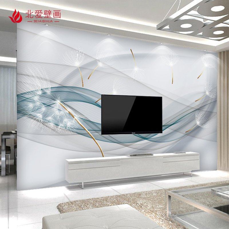 新款8d电视背景墙壁纸简约现代网红壁画客厅大气影视墙纸装饰墙布