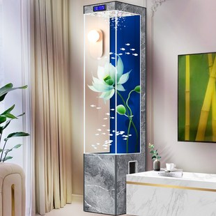 立体式 小型落地家用靠墙超白玻璃生态循环水族 鱼缸客厅202p4新款