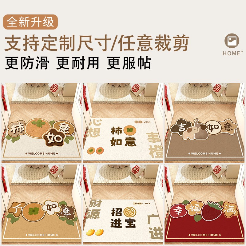 入户门地垫丝圈门垫进门防滑垫子除尘耐脏可裁剪脚垫家用地毯门口