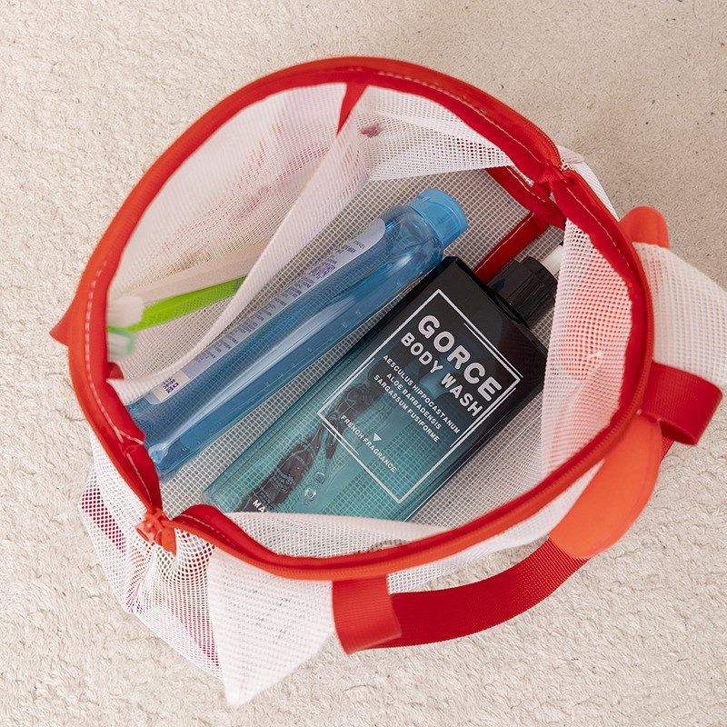 可爱卡通沙滩包手拎洗漱包镂空收纳包大容量游泳健身单肩包透明网,收纳整理,其他收纳袋,淘宝优惠券,粉丝福利购,淘宝优惠卷