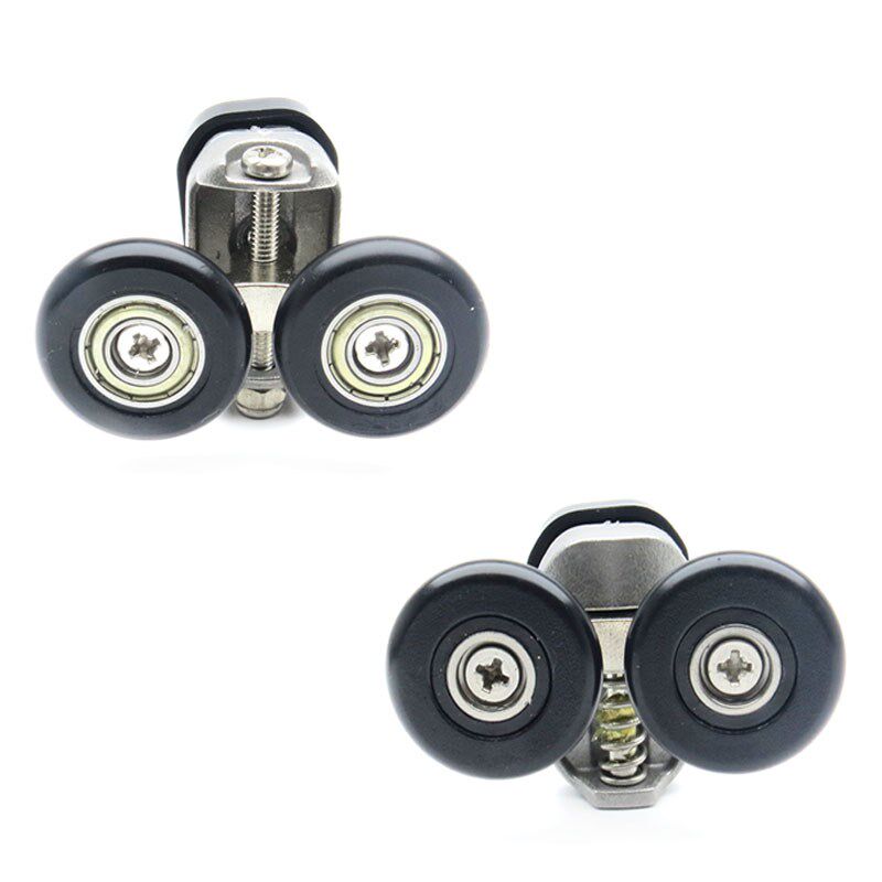 老款旧款淋浴房推拉移门上下滑轮双轮子平面圆弧玻璃轨道滚轮配件