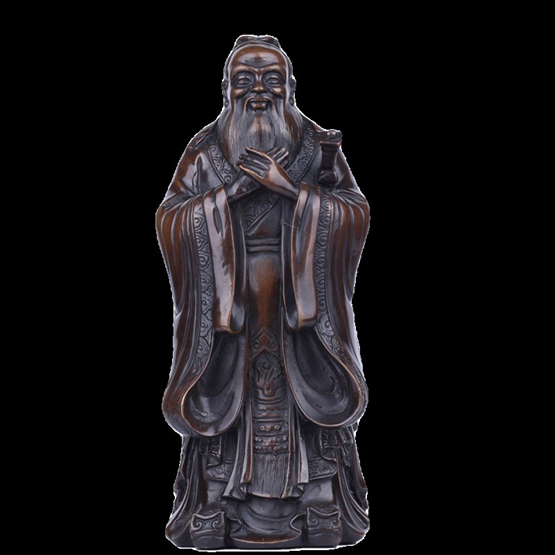 孔子铜像摆件孔夫子铜孔子像铜雕像家居装饰工艺礼品家居爆款摆件