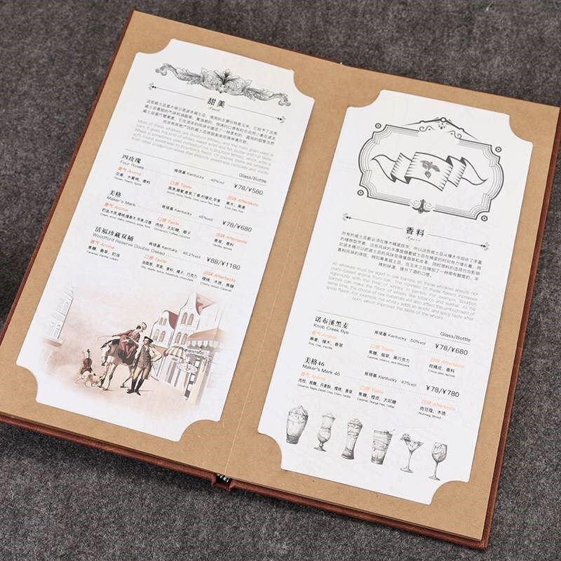 菜谱设计制作定制高档活页菜单酒单酒牌茶水单插页菜单夹酒水单,文具电教/文化用品/商务用品,桌牌/台牌,淘宝优惠券,粉丝福利购,淘宝优惠卷