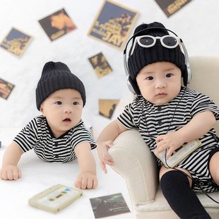 你好周杰伦海报胶片风男女宝宝儿童摄影服装道具黑白简约室内拍照