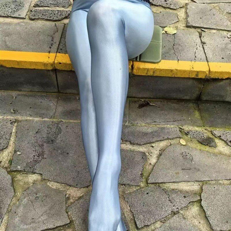 夏日爆款女款紧身彩色连脚打底裤光泽外穿弹力丝滑秋季Z薄款健美