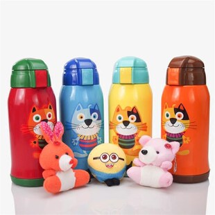 儿童水壶吸管保温杯夏季 学生防漏水杯男女宝宝X便携水壶带盖
