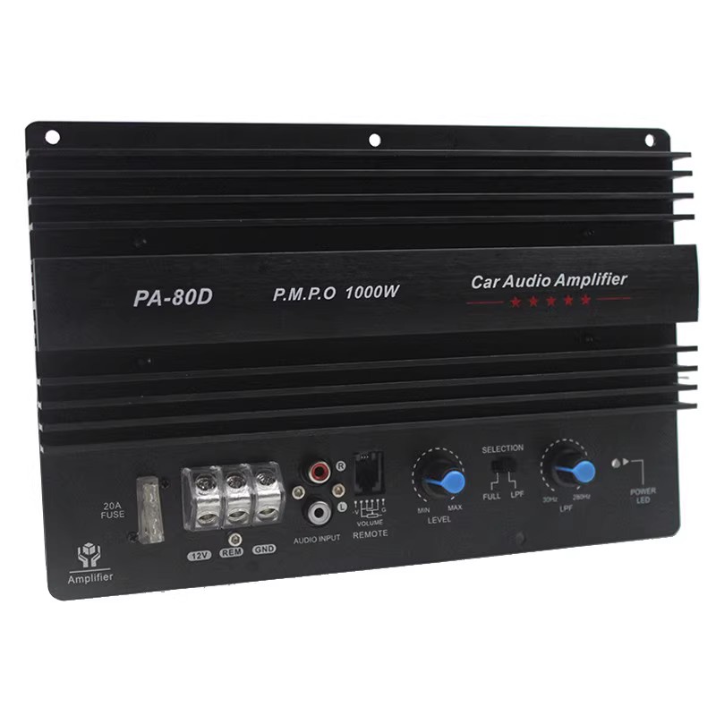 12V汽车板1000W8寸10寸15寸车载低音喇叭芯大功率对管纯低音功放