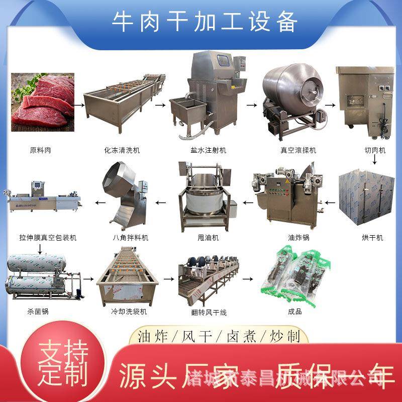 内蒙古风干牛肉干整套设备原味肉干风干线西藏香辣牦牛肉干生产线