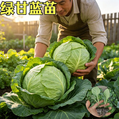 绿甘蓝秧苗牛心甘蓝羽衣包菜苗秧