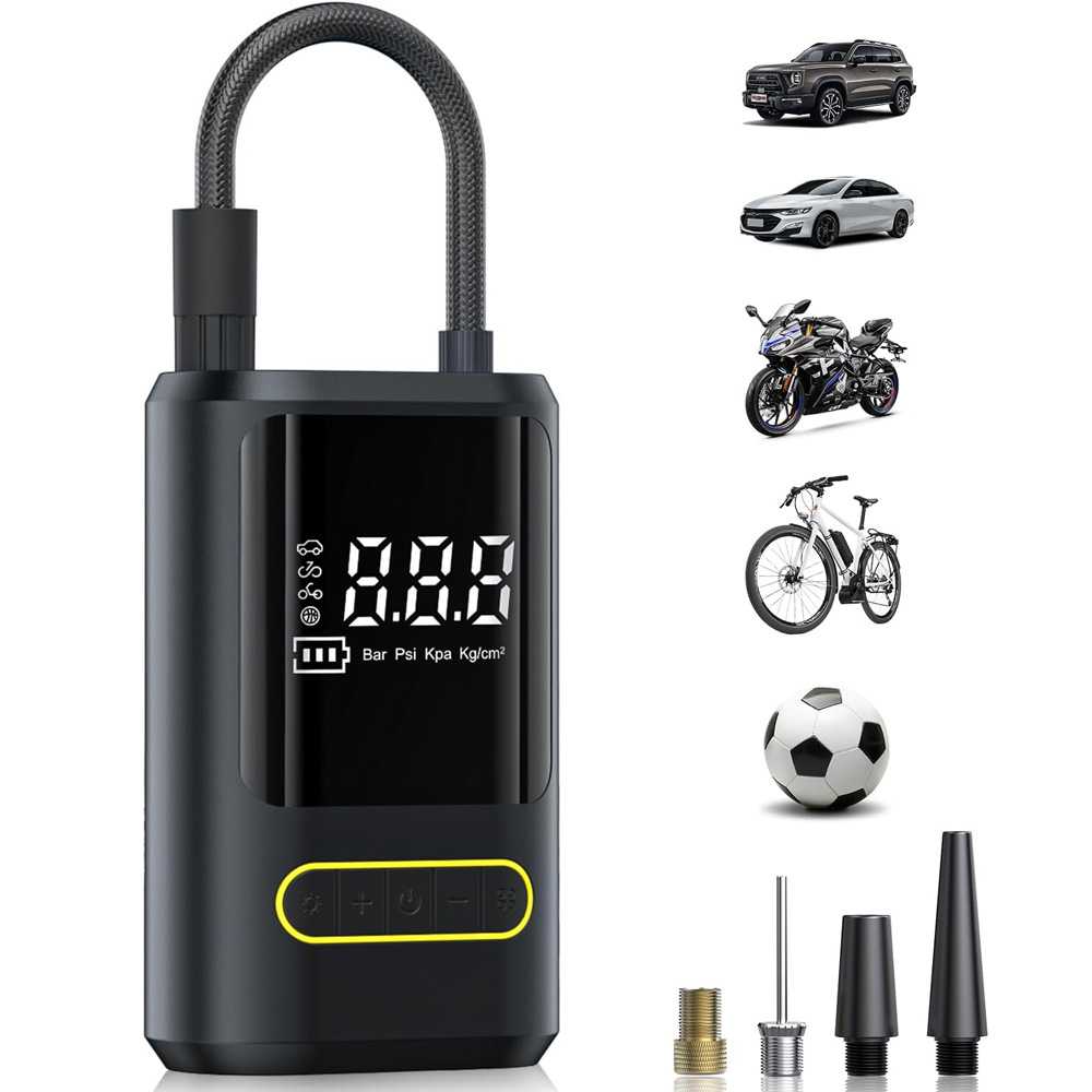 迷你便携式自行车电动轮胎打气筒气泵手持无线充电数显车载充气泵