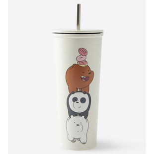 TYPO WBB Group 咱们裸熊不锈钢吸管杯咖啡杯水杯保温杯 保冷保热