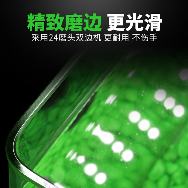 热弯透明浮法高清玻璃鱼缸桌面生态小鱼缸家用长方形懒人小型鱼缸