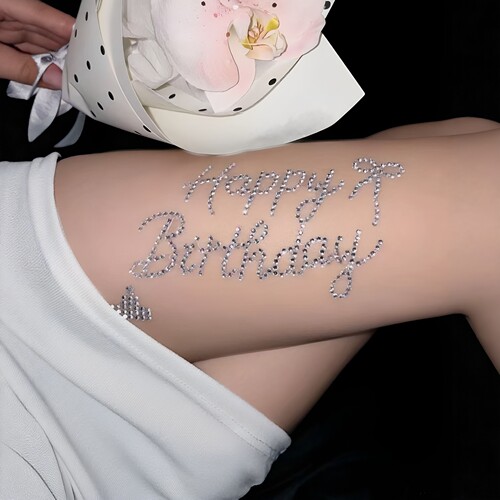 happybirthday钻贴！闪钻贴纸
