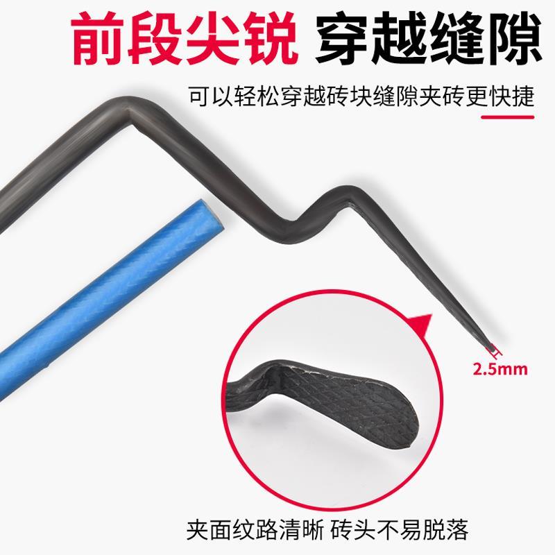 砖夹子加粗搬砖钳红砖头多功能工具可调卡子工地用装砖夹大力神器