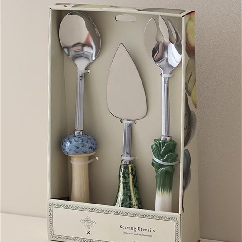 高颜值勺子出口陶瓷汤匙家用喝汤中式调羹彩色彩色小汤勺套装送礼