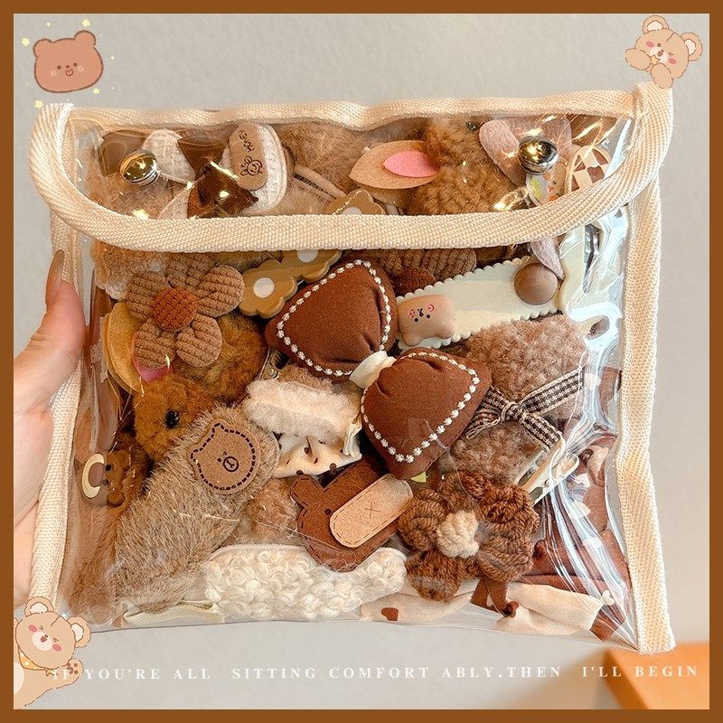 儿童秋冬毛绒发夹发饰女童2024新款可爱侧边刘海碎发夹子头饰发卡