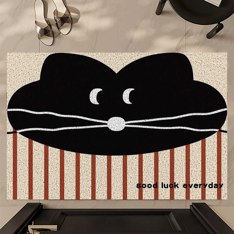 卡通大象入户门地垫丝圈门垫家用进门门口蹭土防滑脚垫玄关可剪裁