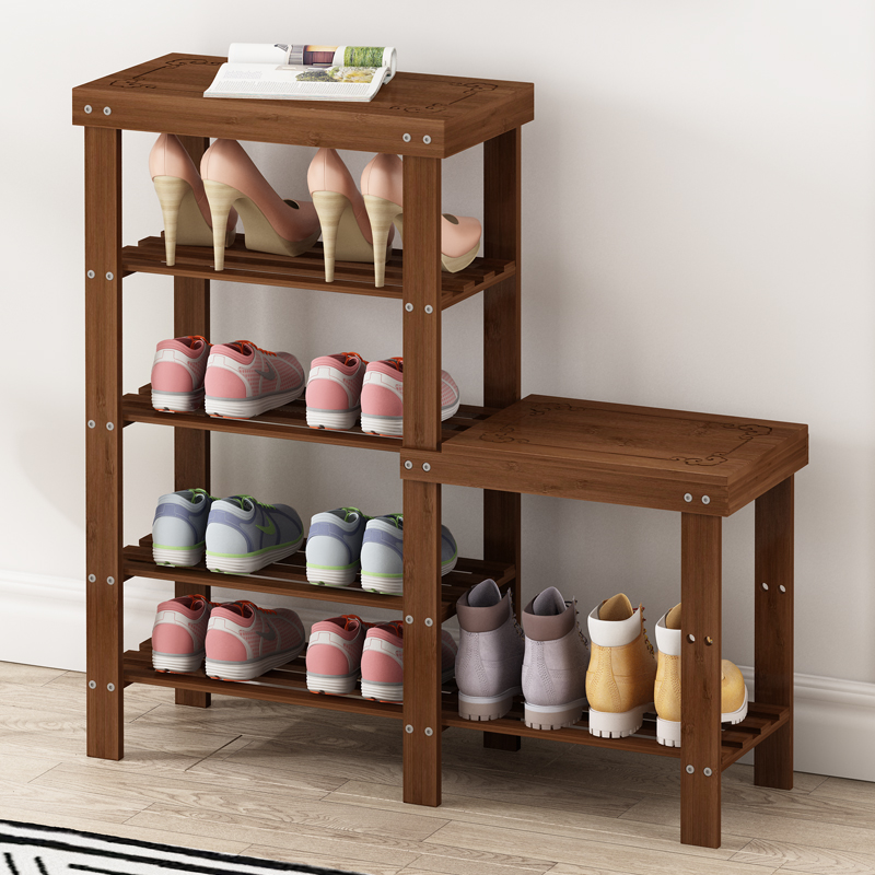 新中式换鞋凳家用门口长条凳入户可坐鞋架实木儿童凳创意简易鞋柜