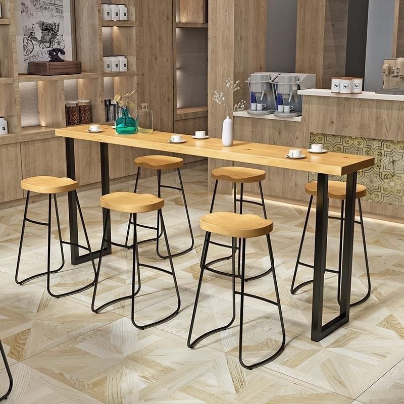 吧台桌椅组合商用实木酒吧奶茶店长条高脚家用阳台窗边靠墙窄桌子,商业/办公家具,酒吧台,淘宝优惠券,粉丝福利购,淘宝优惠卷