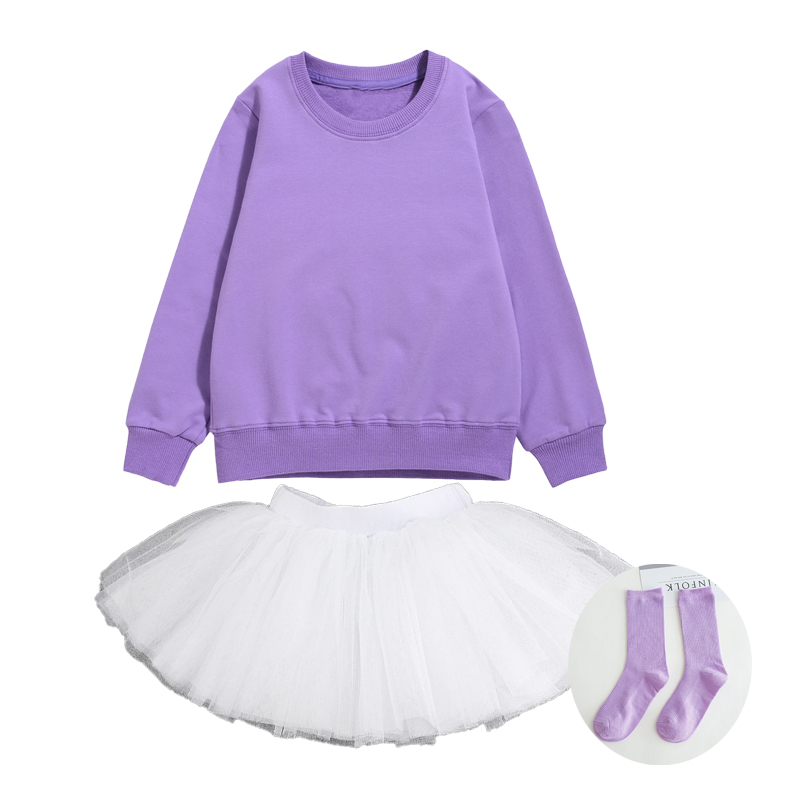 儿童元旦舞蹈表演服彩虹宝宝幼儿园演出孩子的天空彩色卫衣蓬蓬裙