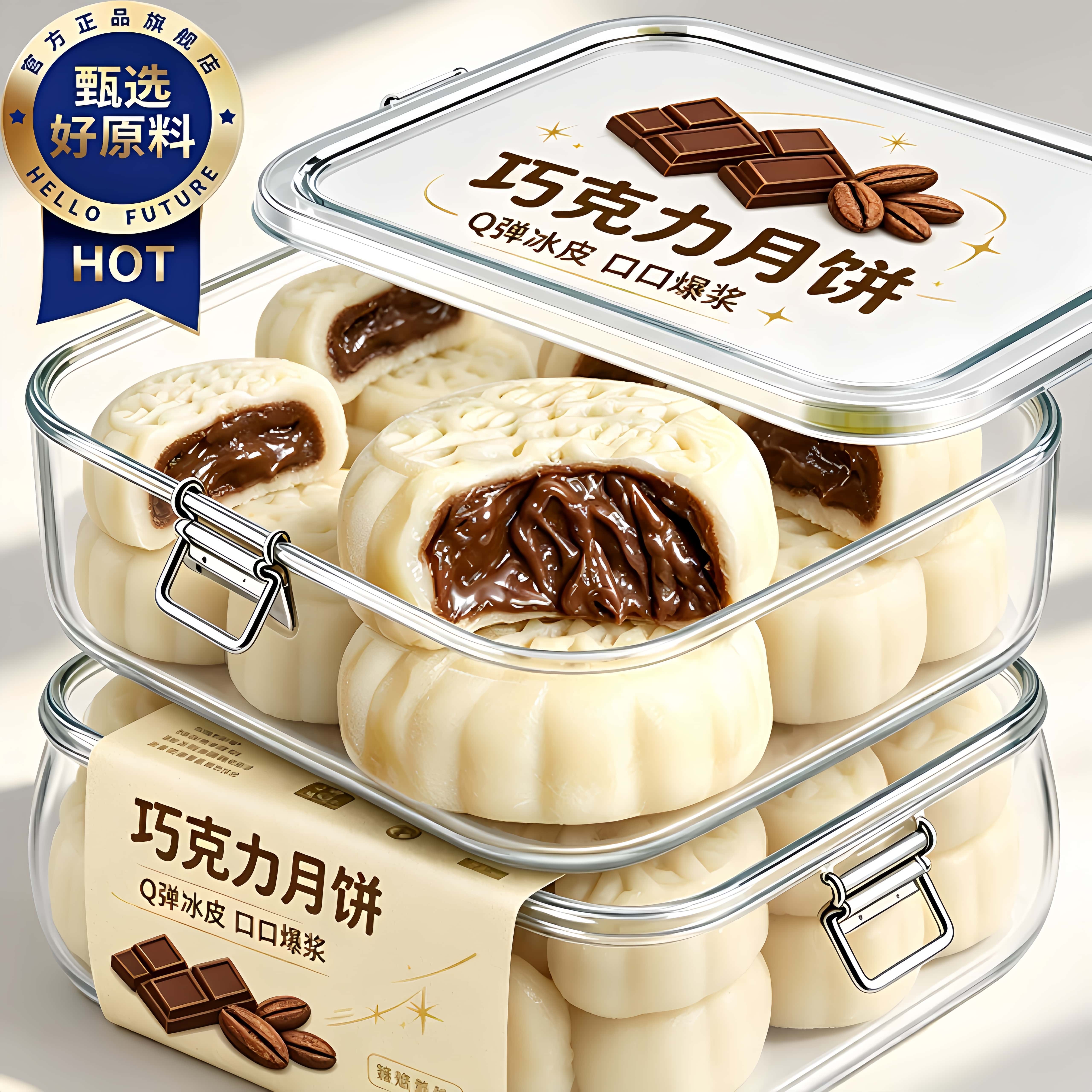 MCT巧克力爆浆流心冰皮月饼